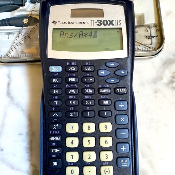 TI 30X IIS Calculator,Compass,Protractor,Ruler Set in Cases - Picture 2 of 13